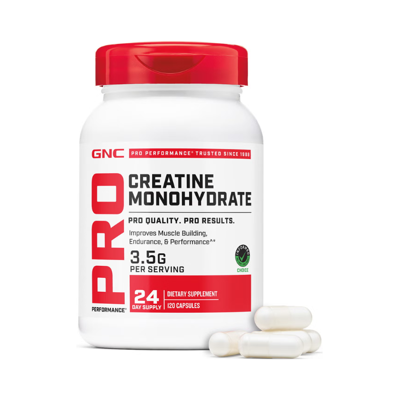 GNC Pro Performance Creatine Monohydrate 3500 Mg, Creatina Monohidrata, 120 Cps