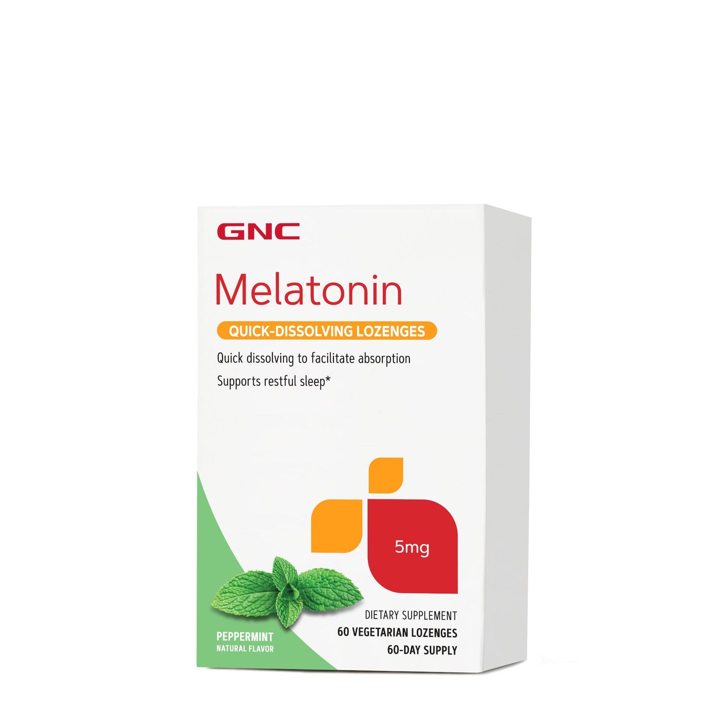 GNC Melatonina 5 Mg, Cu Aroma De Menta, 60 Tb