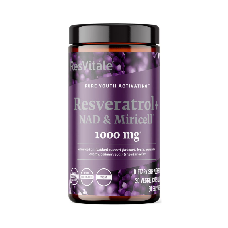 ResVitale Resveratrol + Nad & Miricell Cu Spermidina – Suport Anti-aging, Energie Si Longevitate, 30 Cps