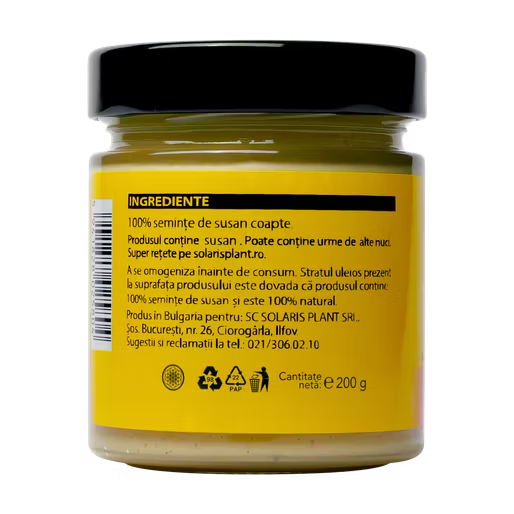 Pasta de susan Tahini, 200g, Solaris