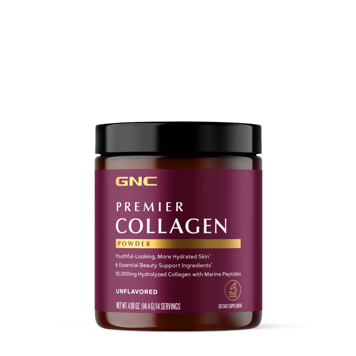 GNC Premier Collagen Powder, Formula Premium De Peptide De Colagen Hidrolizat Fara Aroma, 141.4 G