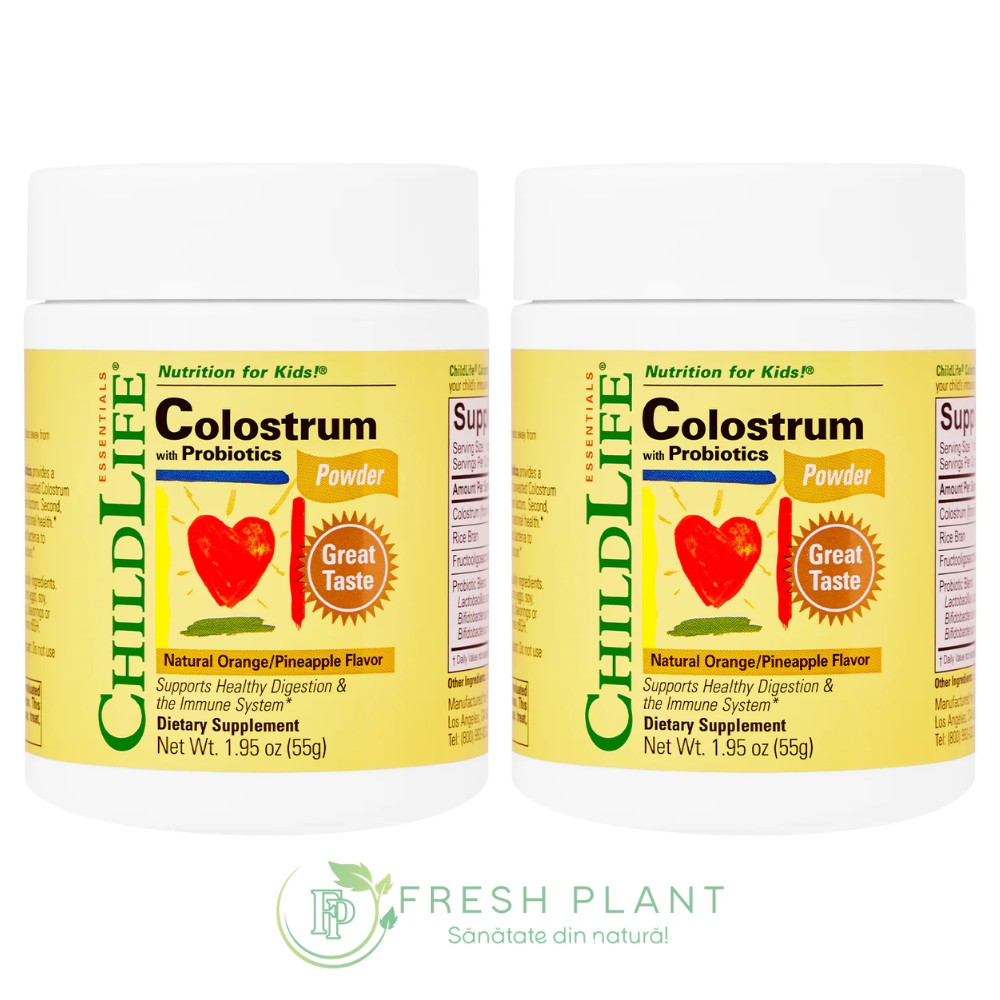 Pachet 2x Colostrum with Probiotics Childlife Essentials, 55 g, Secom