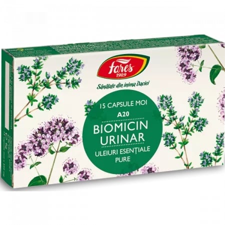 Biomicin urinar, 15 capsule, Fares