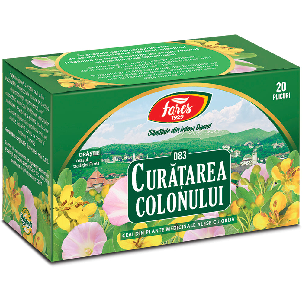 Ceai curatarea colonului, 20 plicuri, Fares