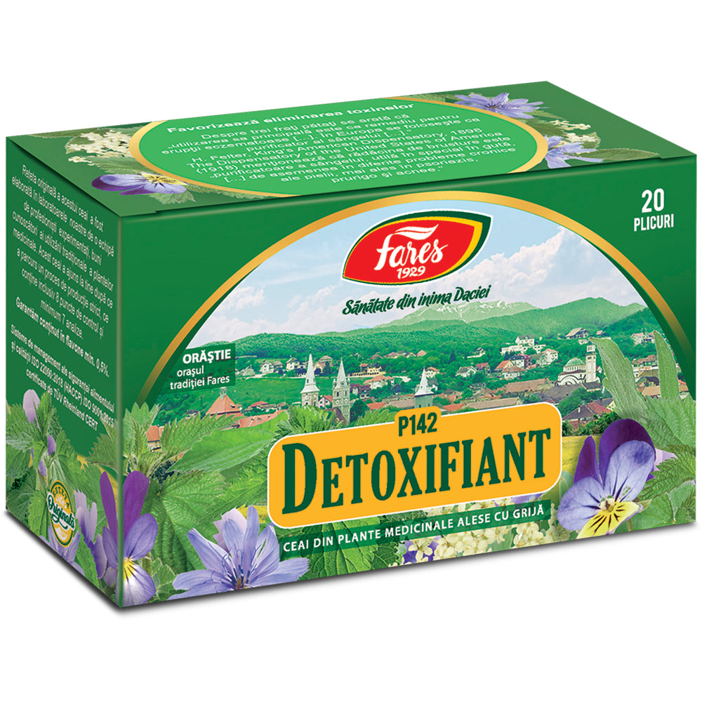 Ceai Detoxifiant, P142, 20 plicuri, Fares