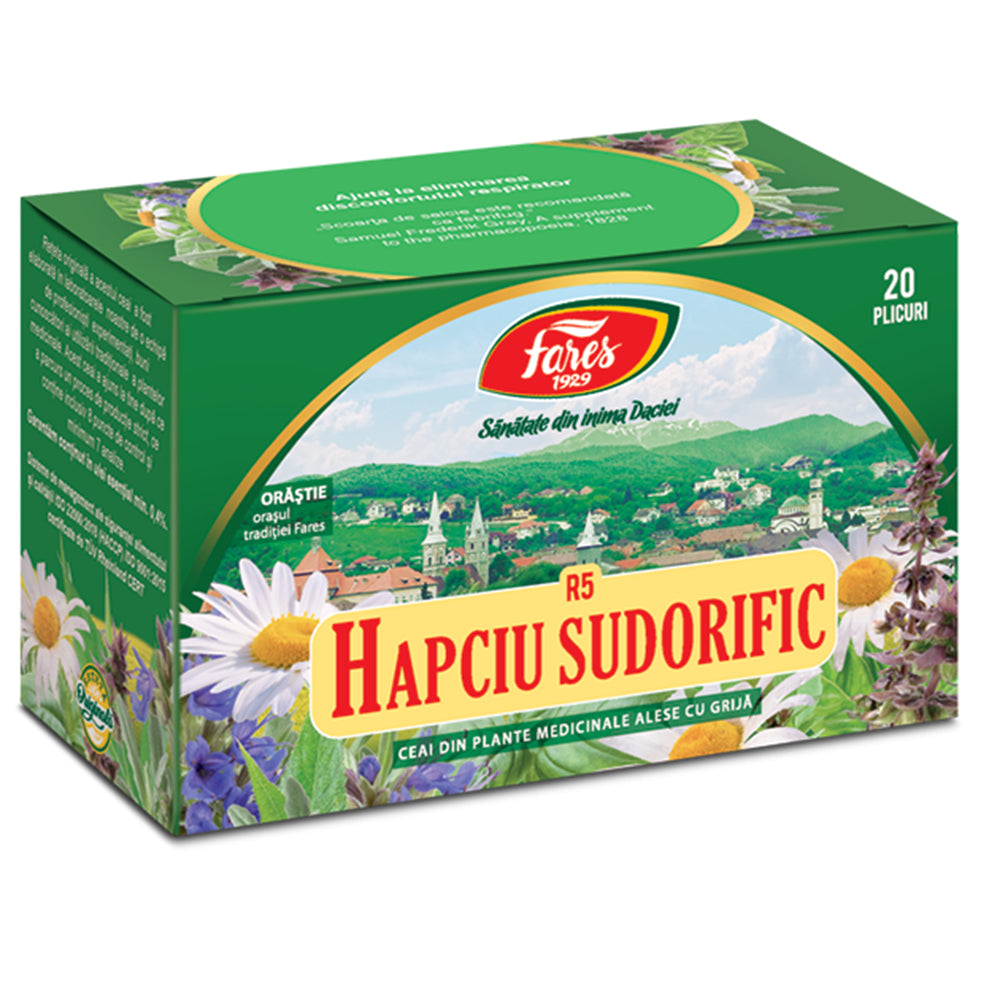Ceai Hapciu Sudorific, R5, 20 plicuri, Fares