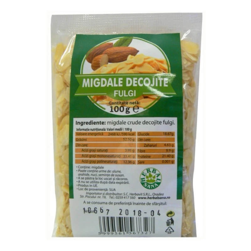Fulgi Migdale Crude Decojite 100G, Herbavit