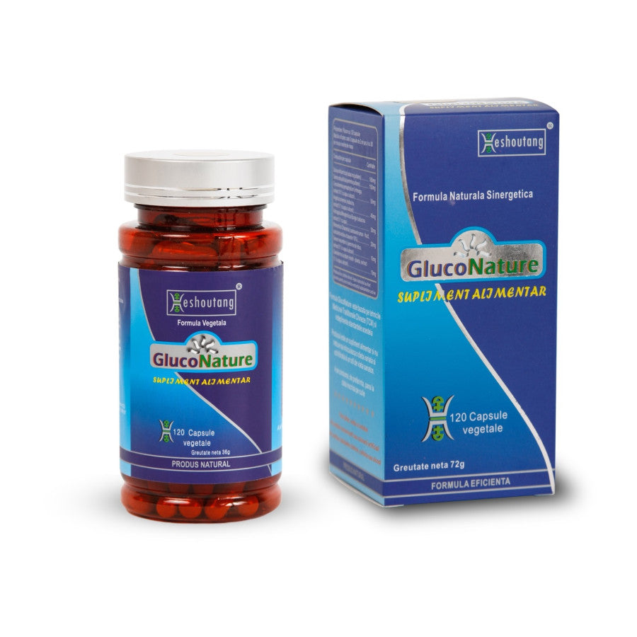 GlucoNature Plus, 60 capsule, Qingdao Heshoutang