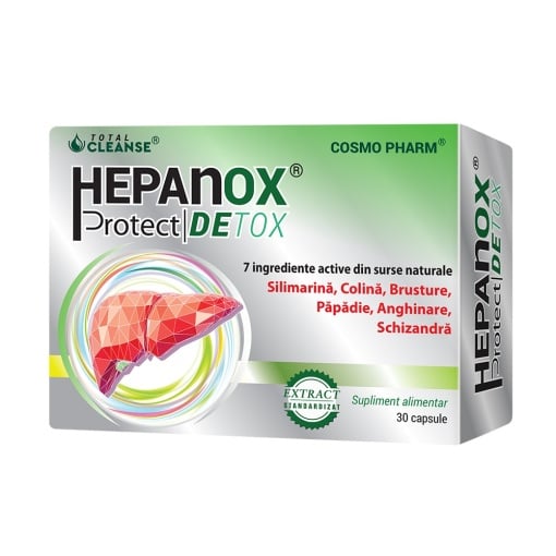 Hepanox Protect Detox, 30 capsule, CosmoPharm