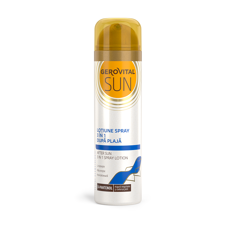 Lotiune spray 3 in 1 dupa plaja Sun, 150 ml, Gerovital