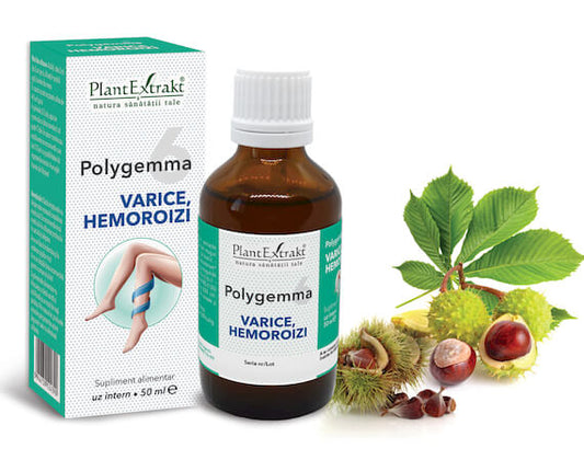 Polygemma 6, Varice si Hemoroizi, 50ml, PlantExtrakt
