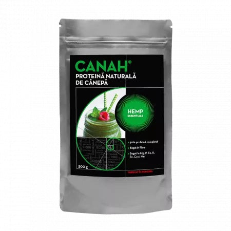 Pudra proteica de canepa, 500g, Canah