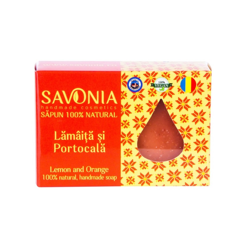 Sapun natural cu lamaita si portocala, 90 g, Savonia