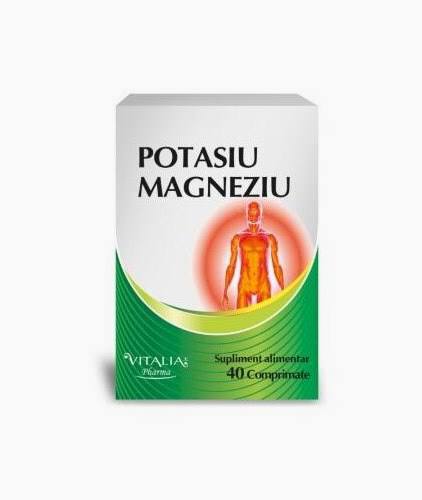 Potasiu Si Magneziu 40 Comprimate, Vitalia Pharma