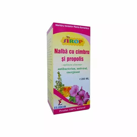 Sirop de nalba cu cimbru si propolis, 200ml, Elidor