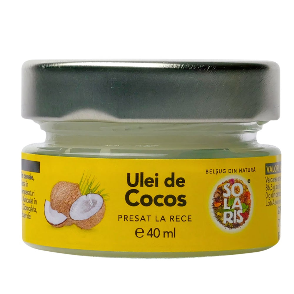 Ulei de cocos presat la rece, 40 ml, Solaris
