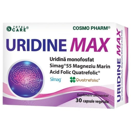 Uridine Max, 30 capsule vegetale, Cosmopharm