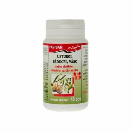 Usturoi, Paducel si Vasc, 40 capsule, Favisan
