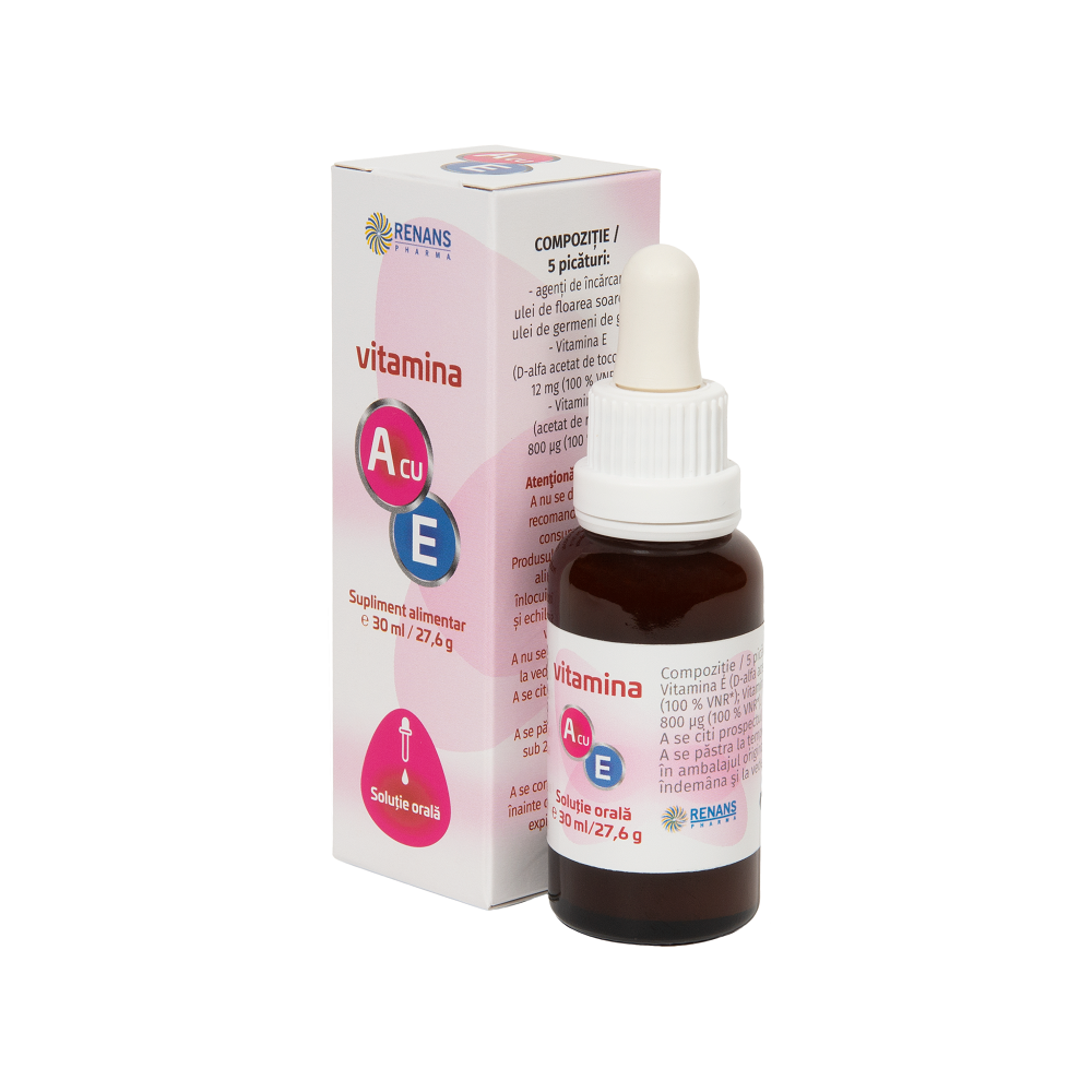 Vitamina A cu E, solutie orala, 30 ml, Renans