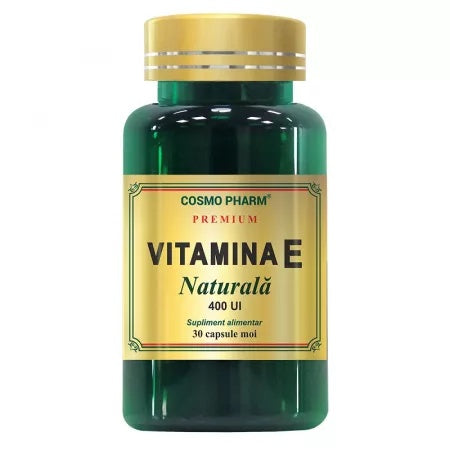 Vitamina E naturala 400UI, 30 capsule moi, Cosmopharm