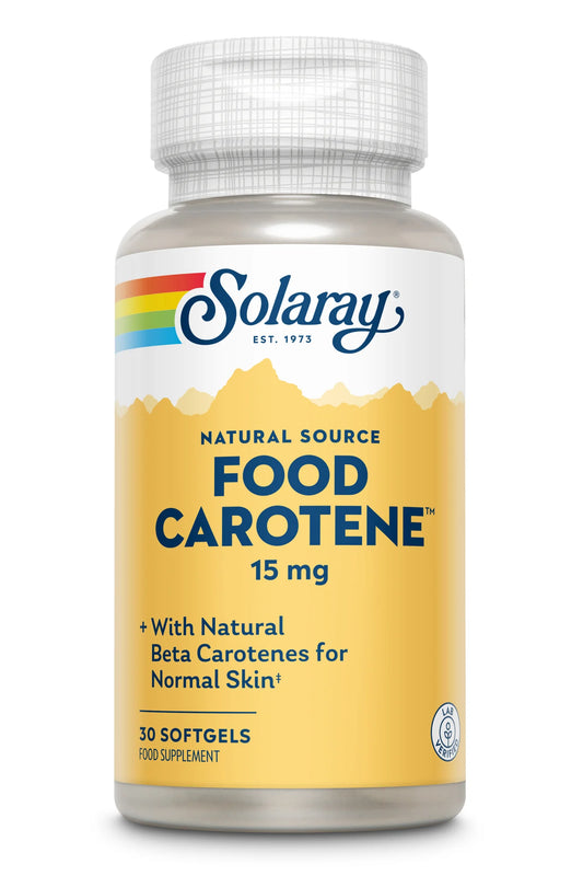 Food Carotene 25000UI, 30 capsule moi, Solaray