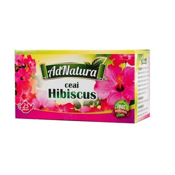 Ceai de Hibiscus Flori 20 plicuri AdNatura