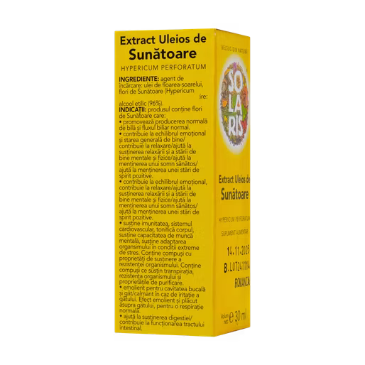 Extract Uleios De Sunatoare, 30Ml, Solaris