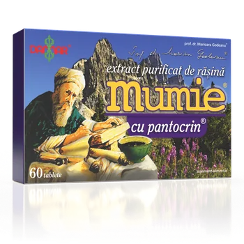 Extract purificat de rasina Mumie cu Pantocrin, 60 tablete, Damar General Trading