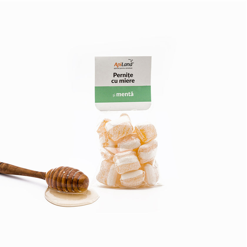 Pernite cu miere si menta, 100 g, Apiland