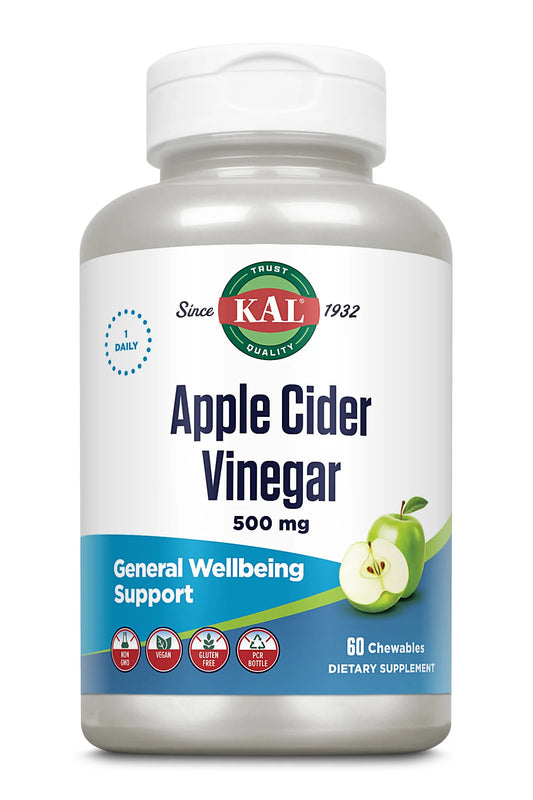 Apple Cider Vinegar Kal, 500 mg, 60 tablete masticabile, Secom