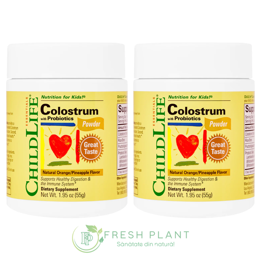 Pachet 2x Colostrum with Probiotics Childlife Essentials, 55 g, Secom