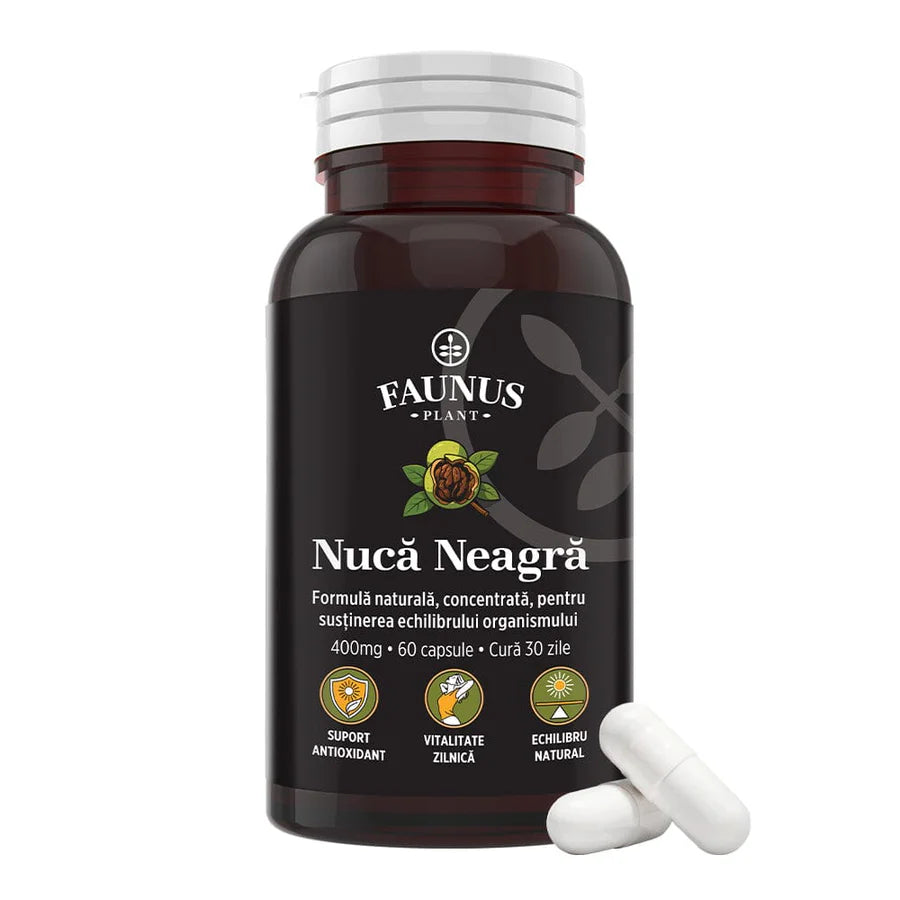 Nuca Neagra 400 mg, 60 capsule, Faunus Plant