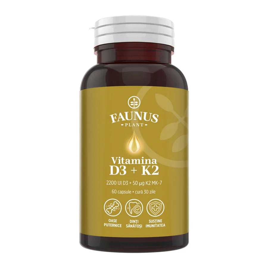 Vitamina D3 + K2, 60 capsule, Faunus Plant