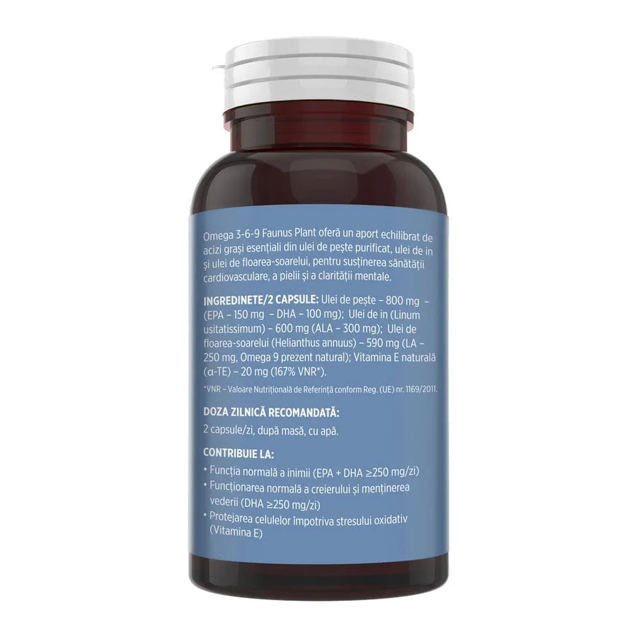 Omega 3-6-9, 60 Capsule Moi, Faunus Plant