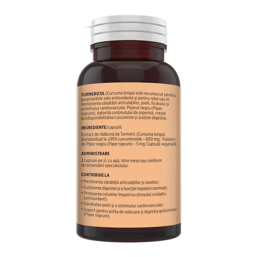 Turmeric cu Piperina, 60 capsule, Faunus Plant