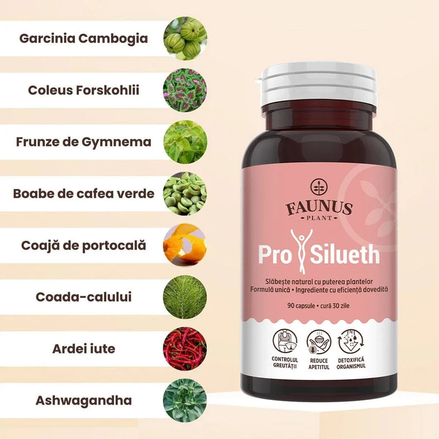 Pro Silueth, 90 capsule vegetale, Faunus Plant