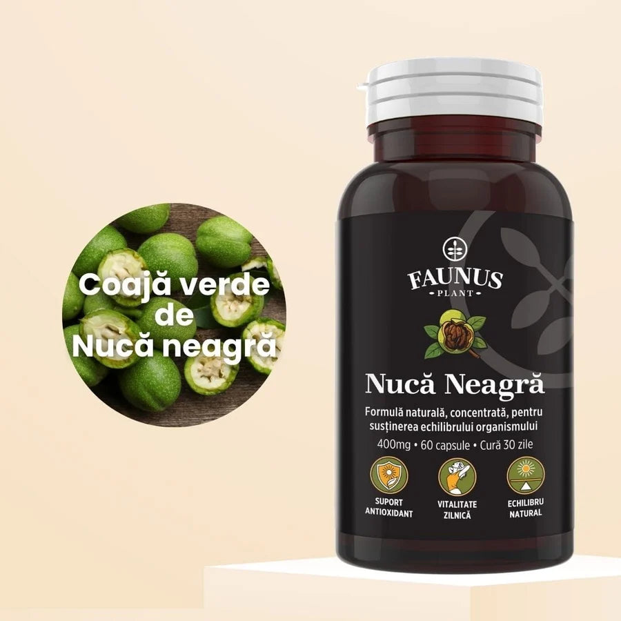 Nuca Neagra 400 mg, 60 capsule, Faunus Plant