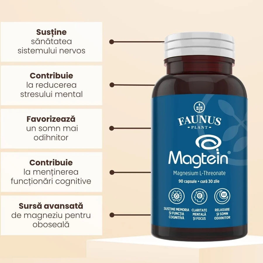 Magneziu L-treonat Magtein, 90 capsule, Faunus Plant