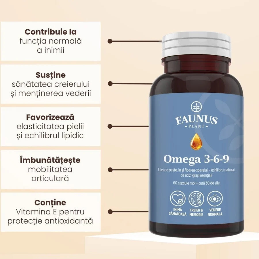 Omega 3-6-9, 60 Capsule Moi, Faunus Plant
