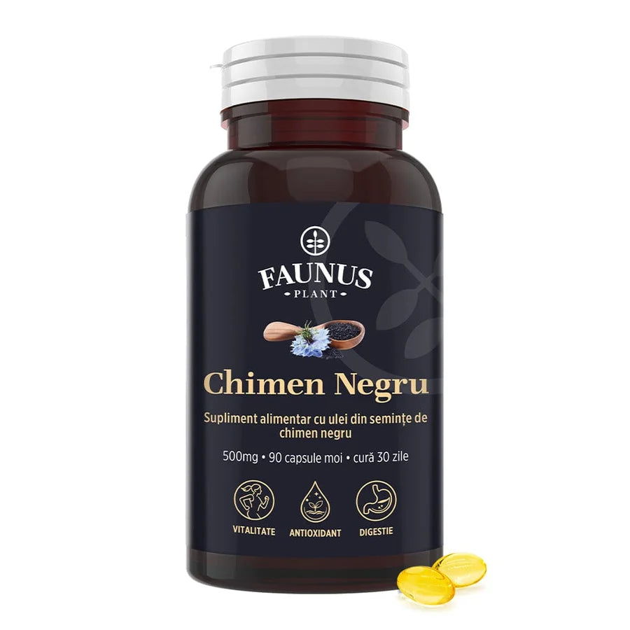 Chimen Negru 500 mg, 90 Capsule Moi, Faunus Plant