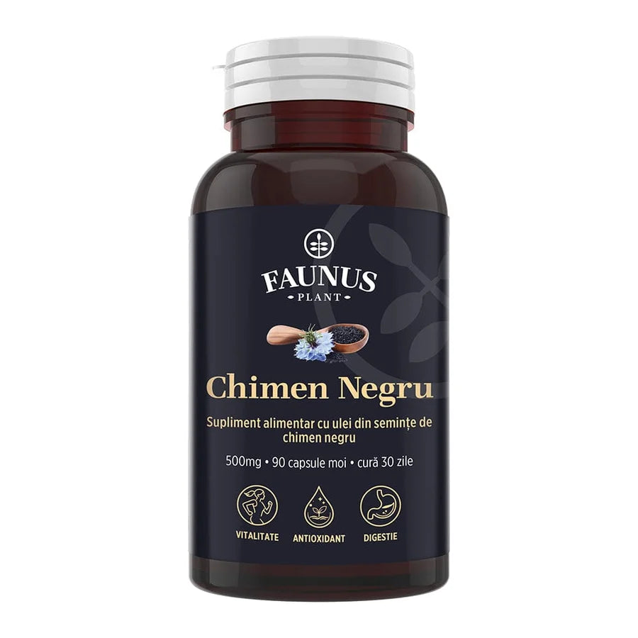Chimen Negru 500 mg, 90 Capsule Moi, Faunus Plant