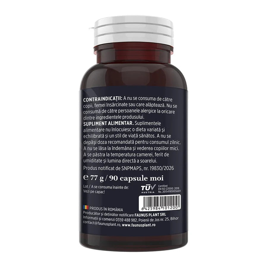 Chimen Negru 500 mg, 90 Capsule Moi, Faunus Plant
