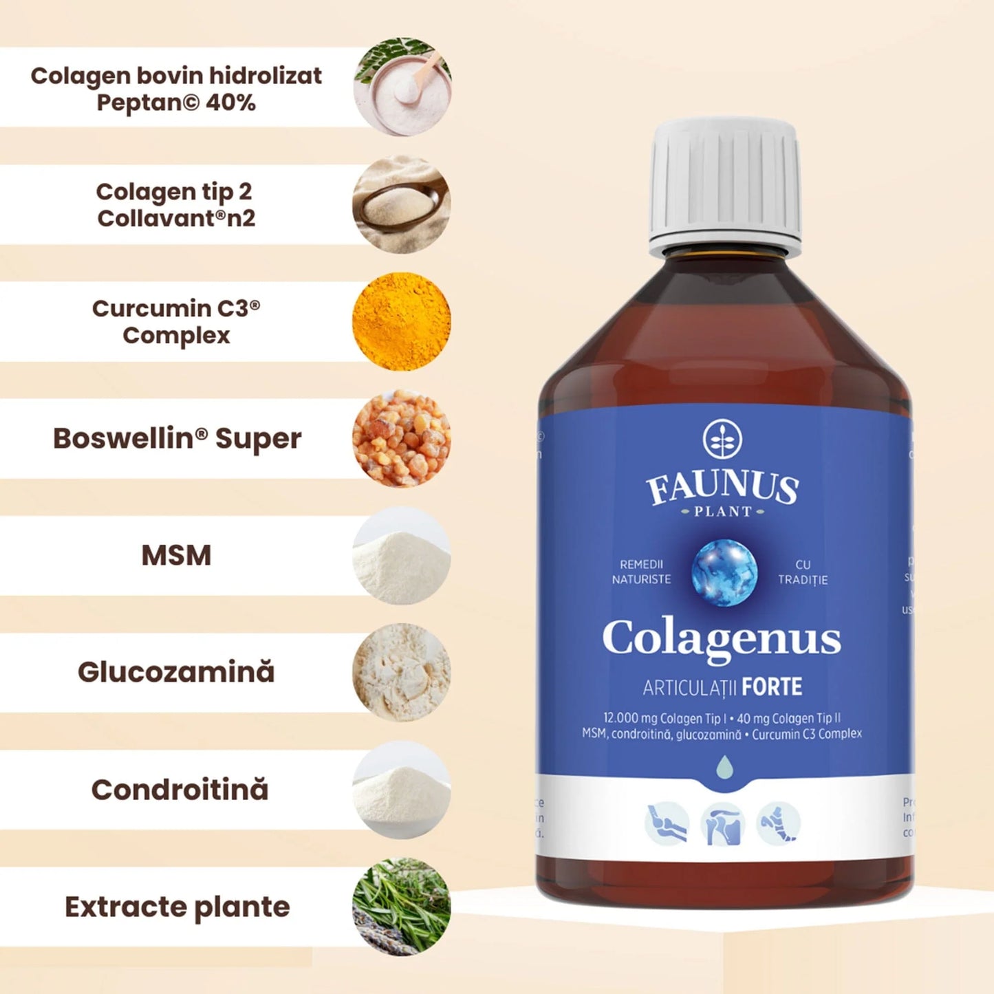 Colagenus Articulatii Forte 500ml, Faunus Plant