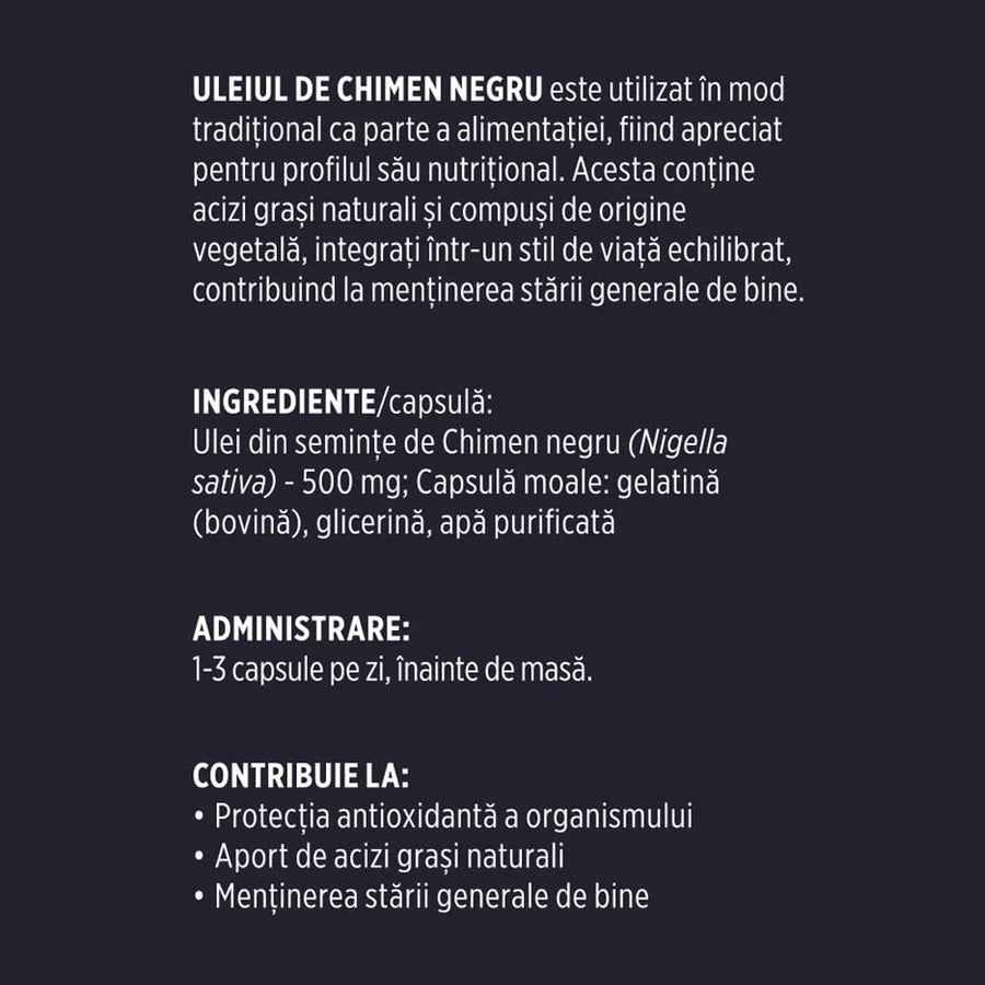 Chimen Negru 500 mg, 90 Capsule Moi, Faunus Plant