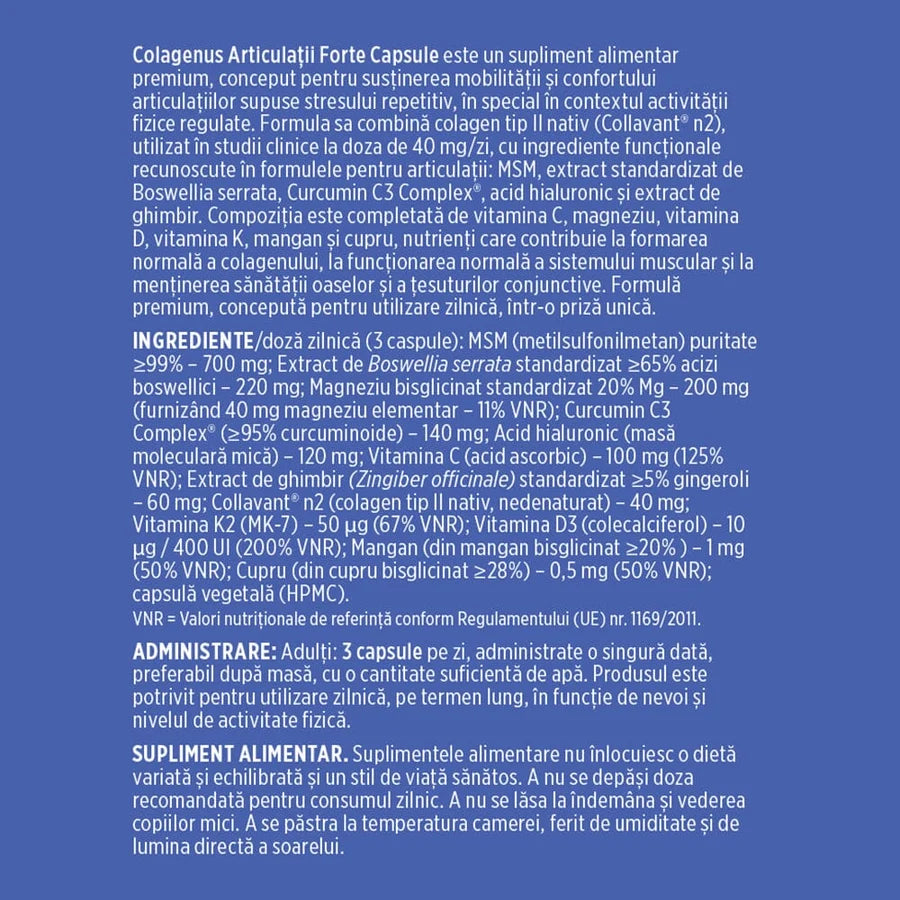 Colagenus Articulatii Forte, 90 capsule, Faunus Plant