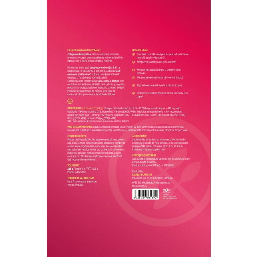 Colagenus Beauty Glow, 325g, Faunus Plant