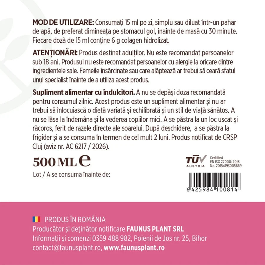 Colagenus Frumusete, 500ml, Faunus Plant