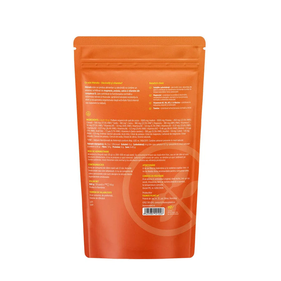 Hidralio electroliti naturali pudra, 300g, Faunus Plant