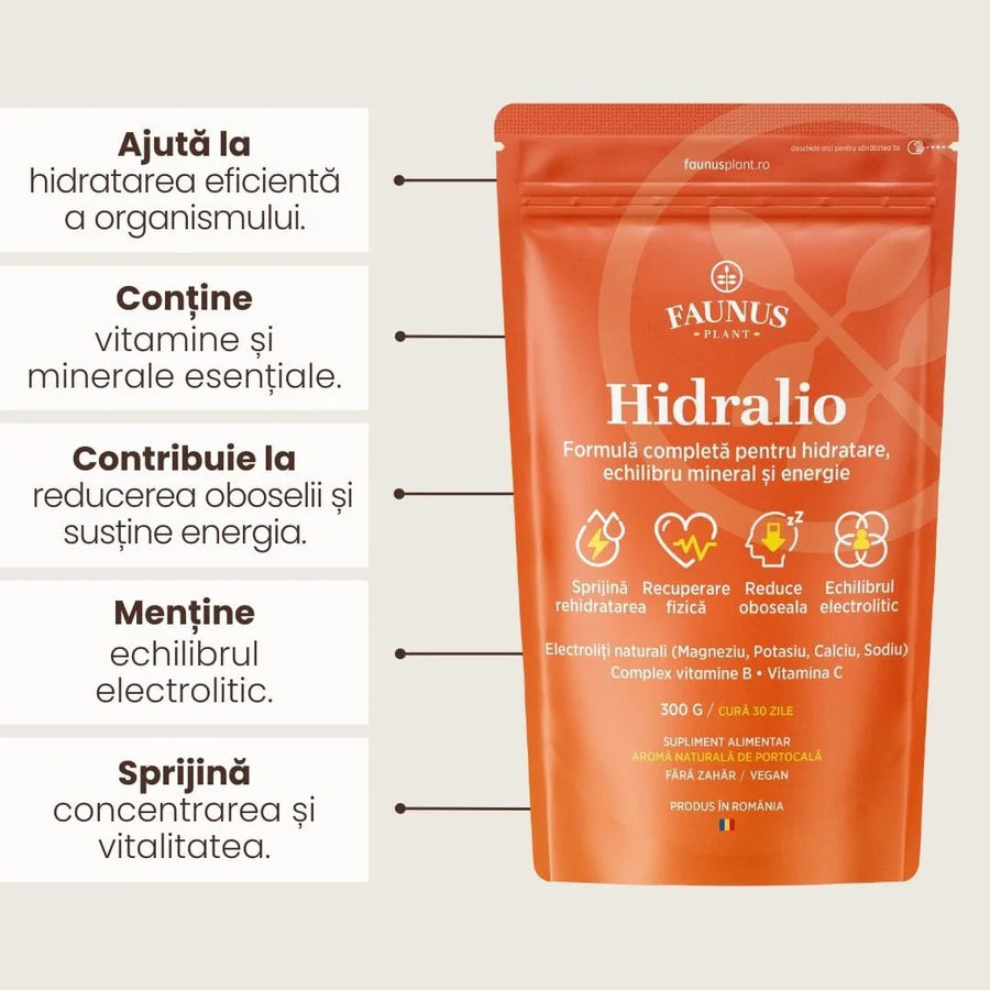 Hidralio electroliti naturali pudra, 300g, Faunus Plant