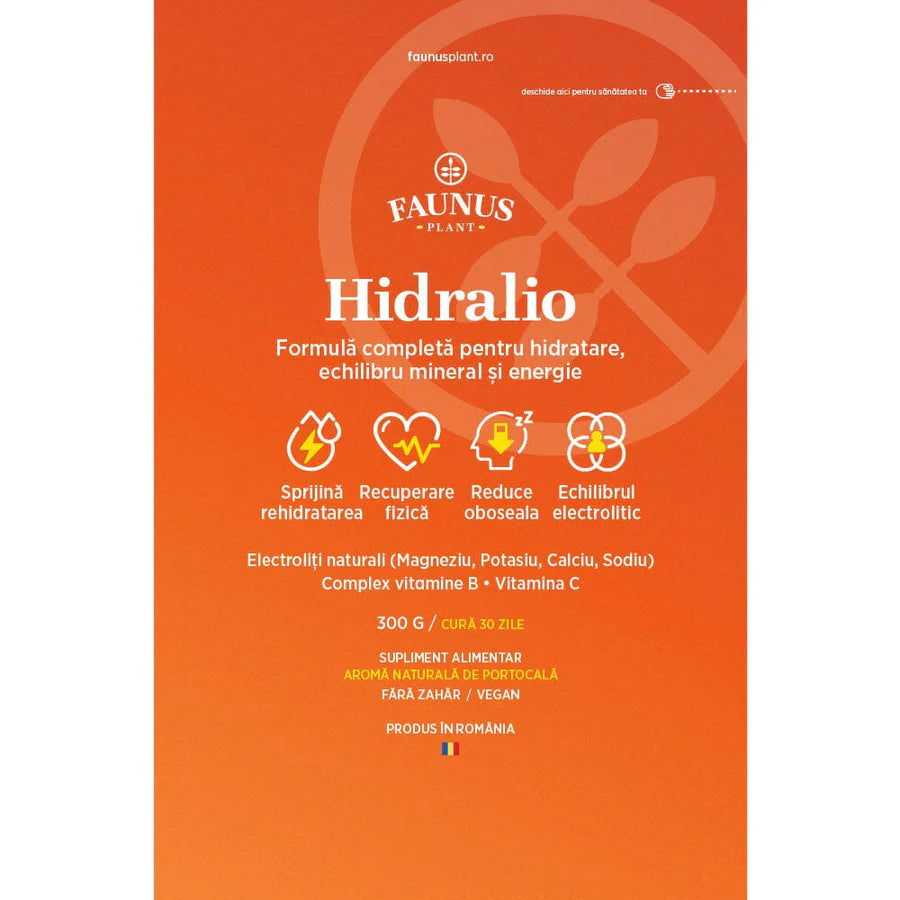 Hidralio electroliti naturali pudra, 300g, Faunus Plant